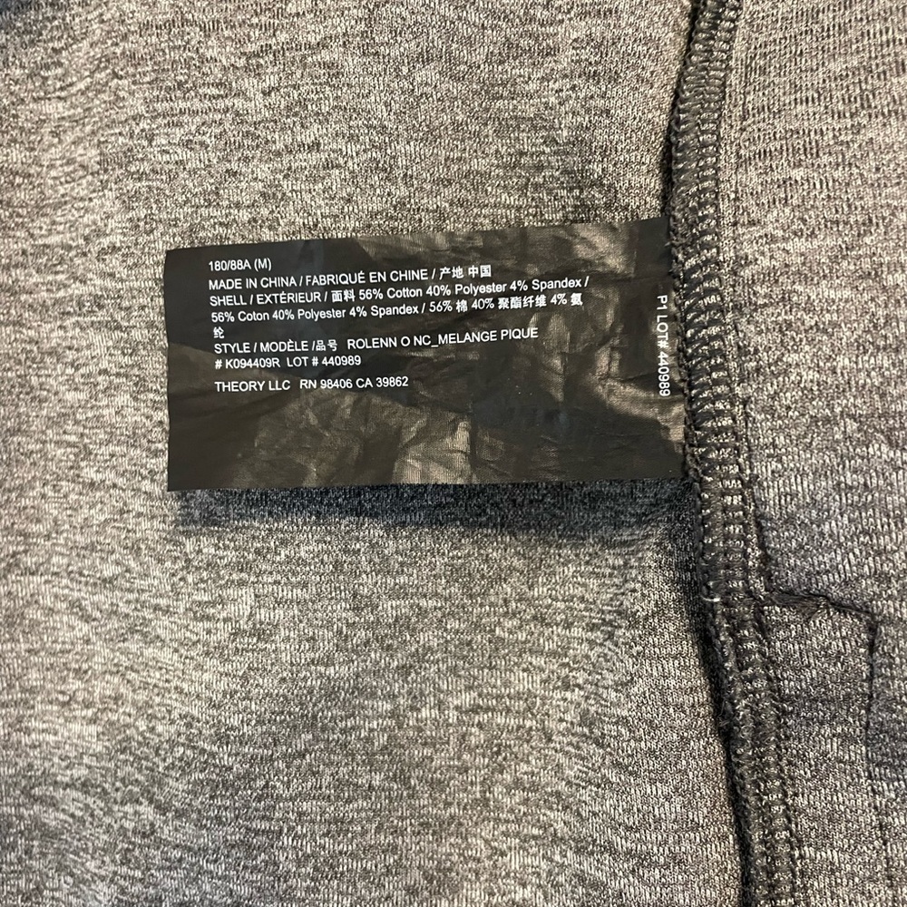 Theory zip up sweatshirt mens size M - Picture 5 of 5